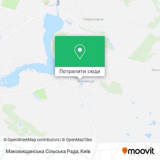 Карта Маковищанська Сільська Рада