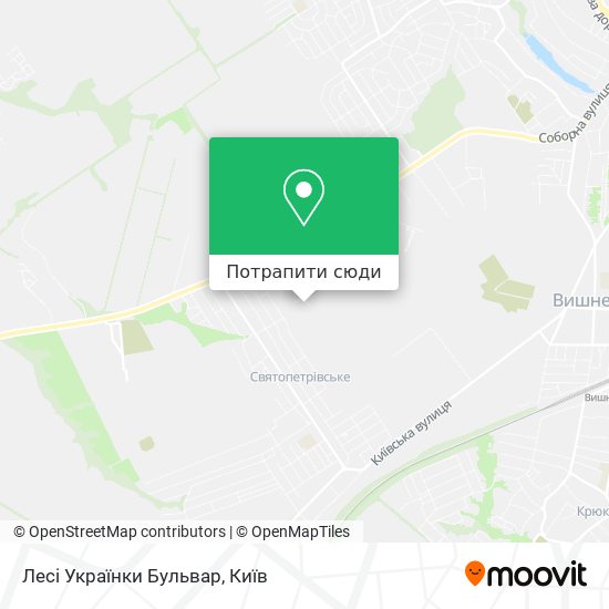 Карта Лесі Українки Бульвар