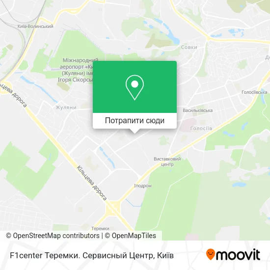 Карта F1center Теремки. Сервисный Центр