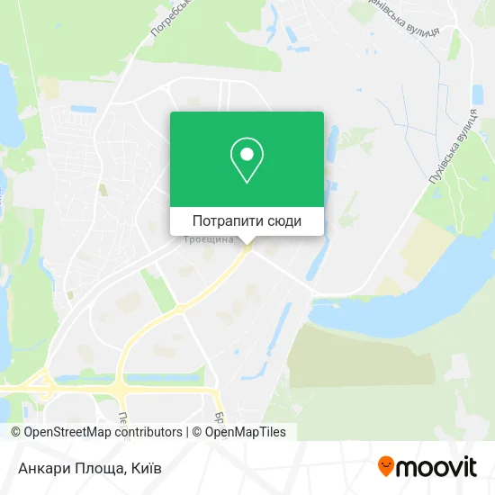 Карта Анкари Площа