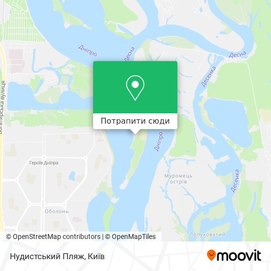 Карта Нудистський Пляж