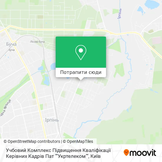 Карта Учбовий Комплекс Підвищення Кваліфікації Керівних Кадрів Пат ""Укртелеком""