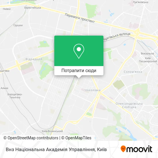 Карта Внз Національна Академія Управління