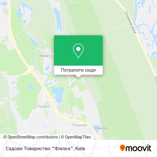 Карта Садове Товариство ""Фіалка""
