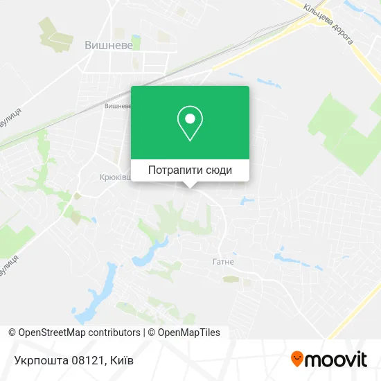 Карта Укрпошта 08121