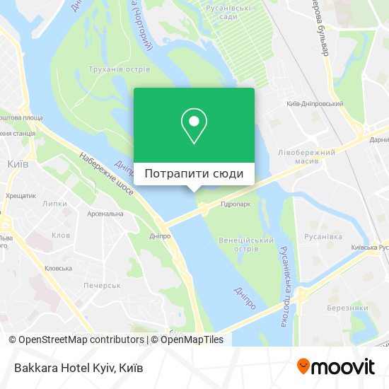Карта Bakkara Hotel Kyiv