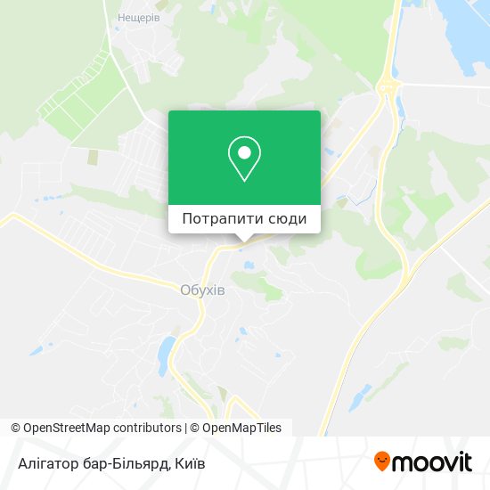 Карта Алігатор бар-Більярд
