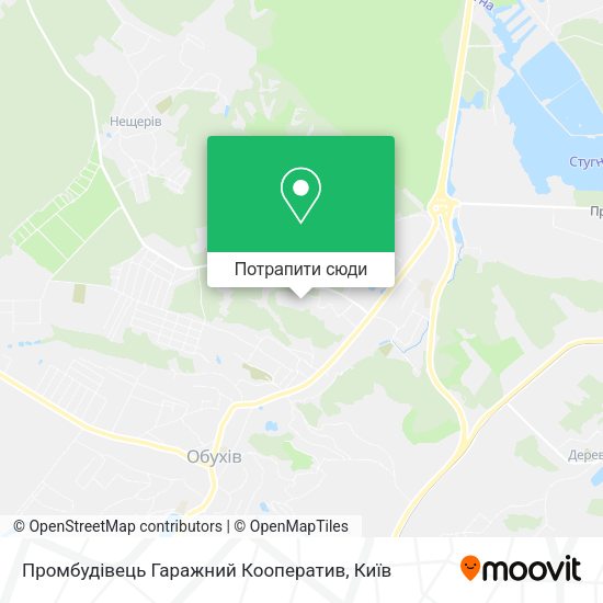 Карта Промбудівець Гаражний Кооператив
