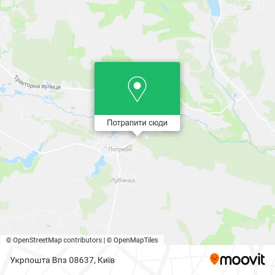 Карта Укрпошта Впз 08637