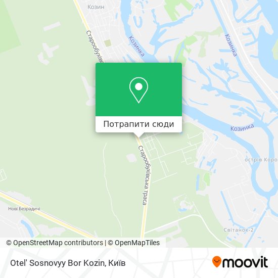 Карта Otel' Sosnovyy Bor Kozin