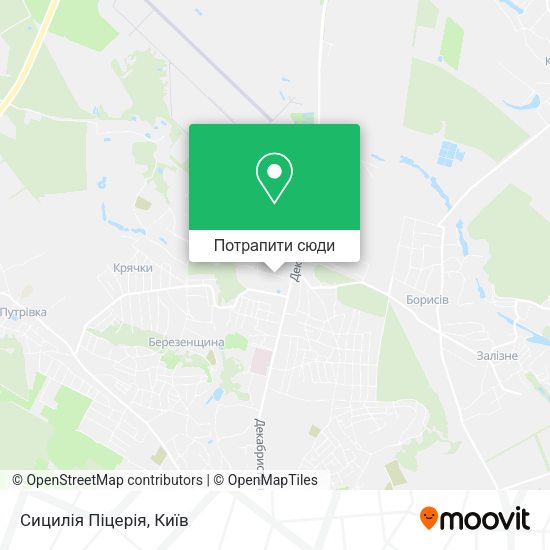 Карта Сицилія Піцерія