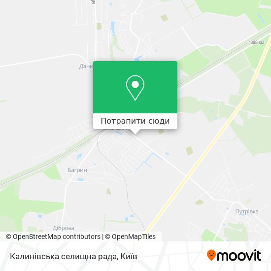 Карта Калинівська селищна рада