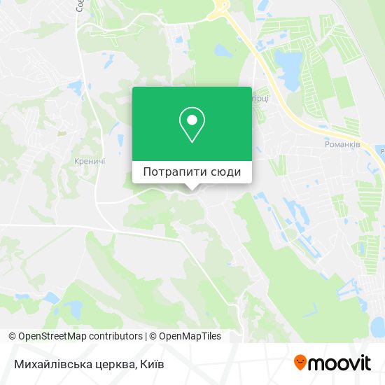Карта Михайлівська церква