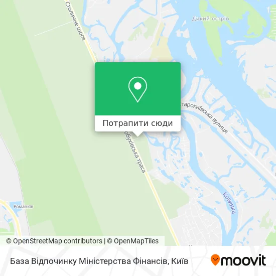 Карта База Відпочинку Міністерства Фінансів
