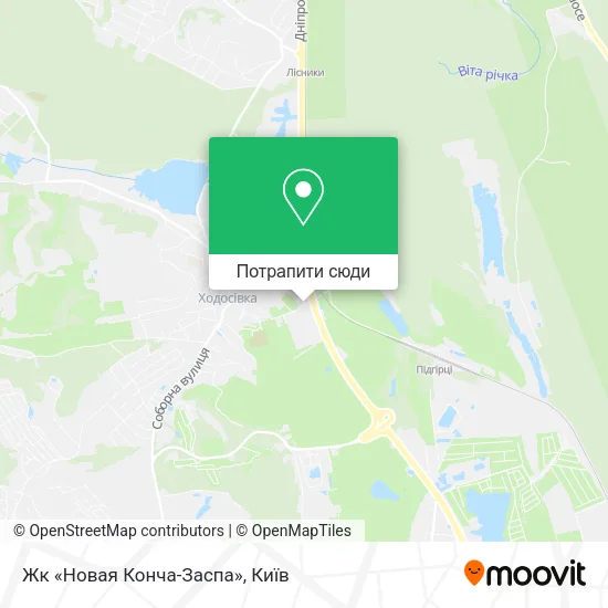 Карта Жк «Новая Конча-Заспа»