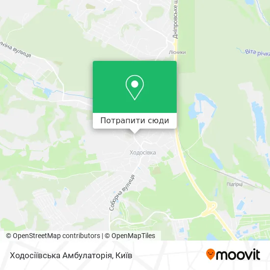 Карта Ходосіївська Амбулаторія