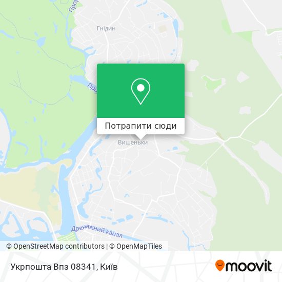 Карта Укрпошта Впз 08341