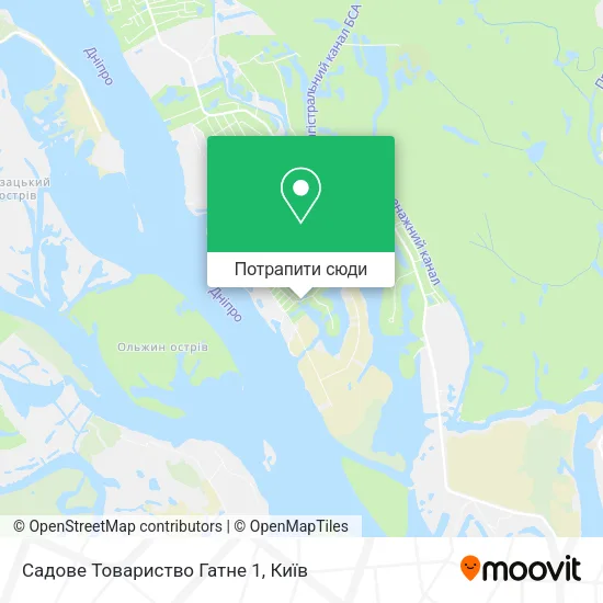 Карта Садове Товариство Гатне 1