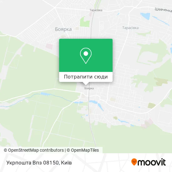 Карта Укрпошта Впз 08150