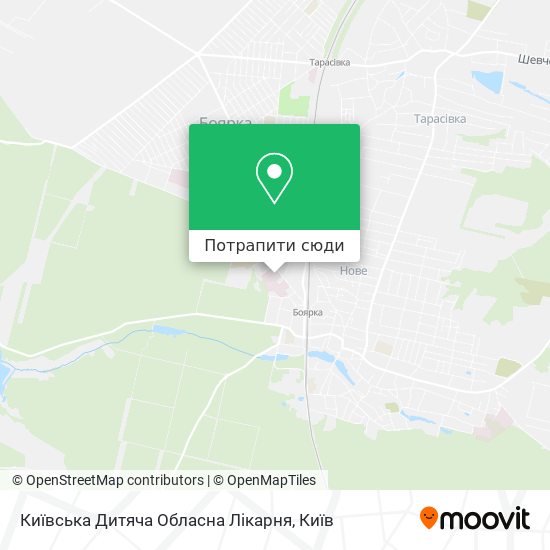 Карта Київська Дитяча Обласна Лікарня