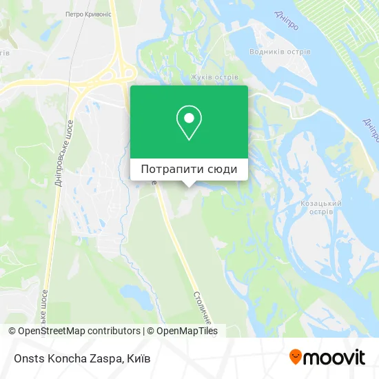 Карта Onsts Koncha Zaspa