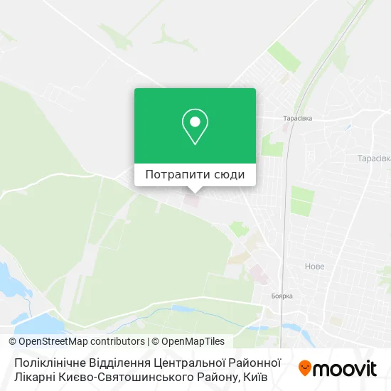 Карта Поліклінічне Відділення Центральної Районної Лікарні Києво-Святошинського Району
