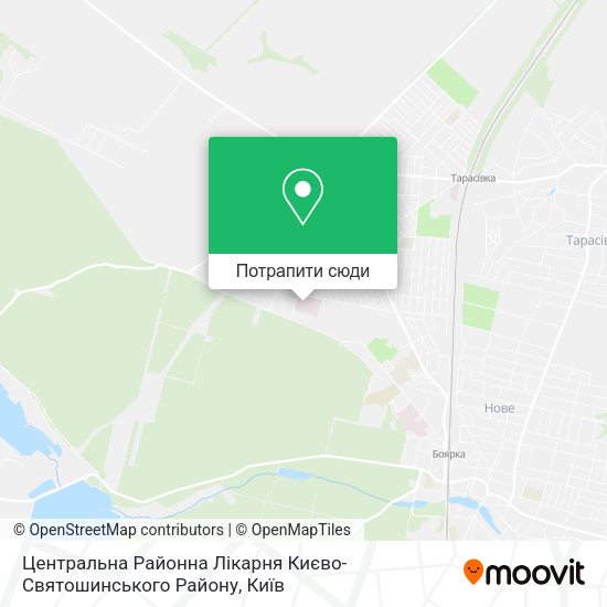 Карта Центральна Районна Лікарня Києво-Святошинського Району