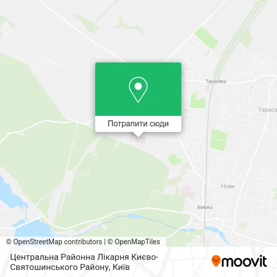 Карта Центральна Районна Лікарня Києво-Святошинського Району