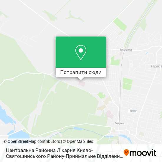 Карта Центральна Районна Лікарня Києво-Святошинського Району-Приймальне Відділення
