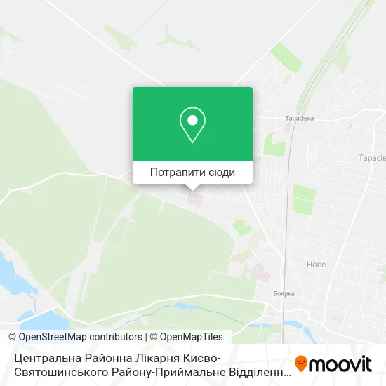 Карта Центральна Районна Лікарня Києво-Святошинського Району-Приймальне Відділення
