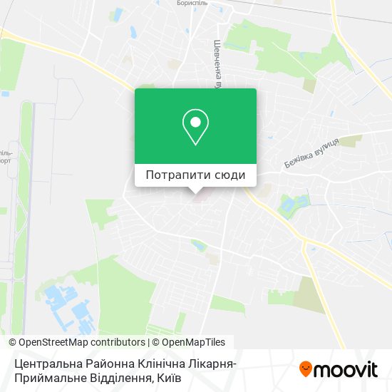 Карта Центральна Районна Клінічна Лікарня-Приймальне Відділення