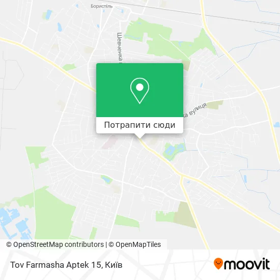 Карта Tov Farmasha Aptek 15