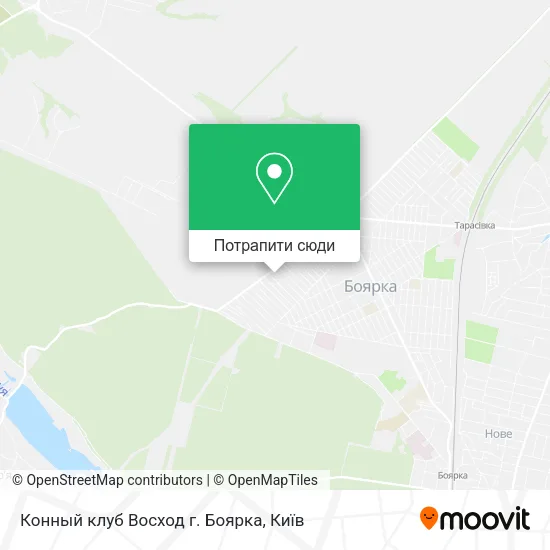 Карта Конный клуб Восход г. Боярка