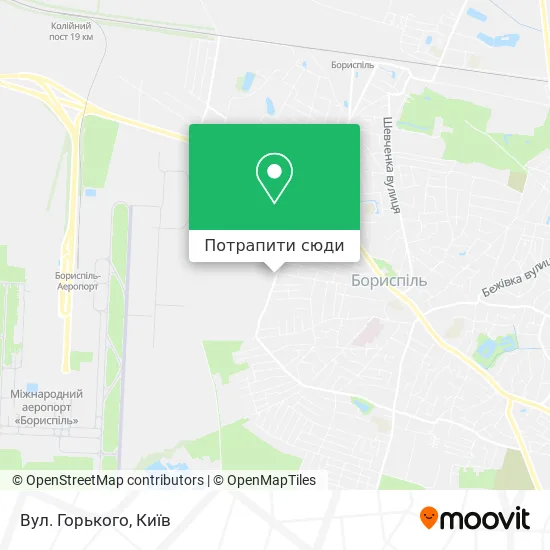 Карта Вул. Горького