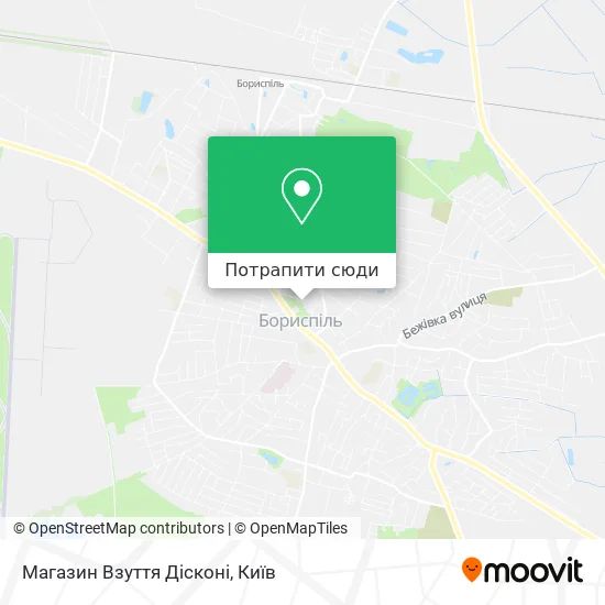 Карта Магазин Взуття Дісконі