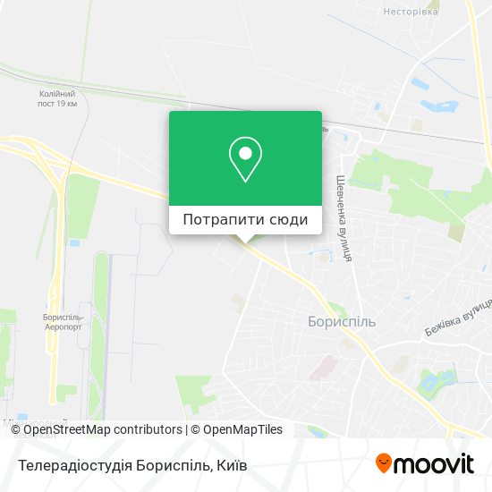 Карта Телерадіостудія Бориспіль