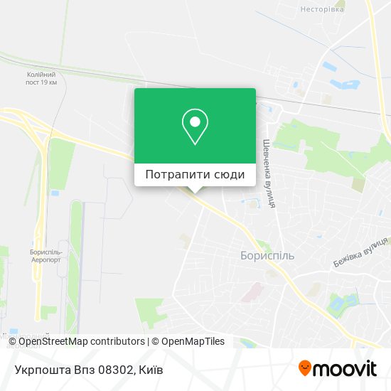 Карта Укрпошта Впз 08302