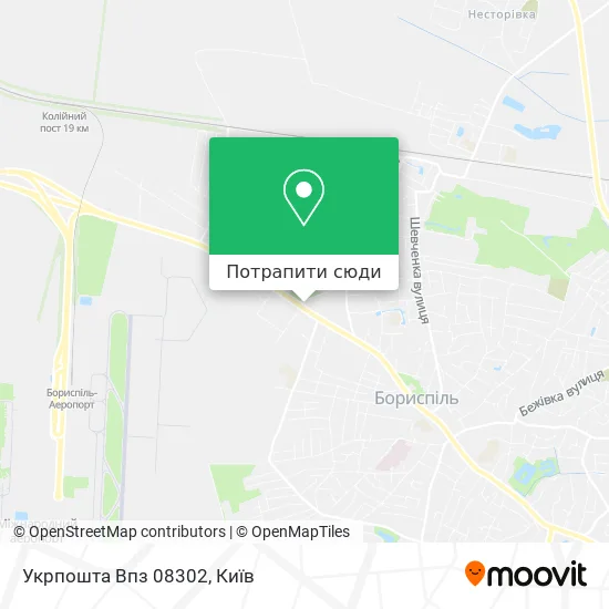 Карта Укрпошта Впз 08302