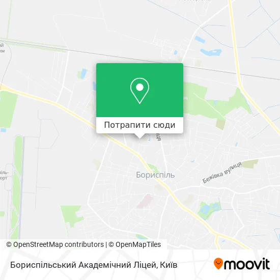 Карта Бориспільський Академічний Ліцей
