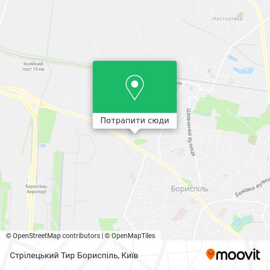 Карта Стрілецький Тир Бориспіль