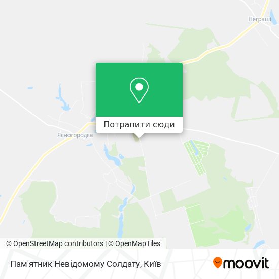 Карта Пам'ятник Невідомому Солдату