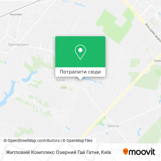 Карта Житловий Комплекс Озерний Гай Гатне