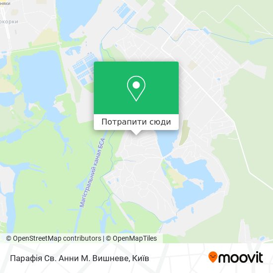 Карта Парафія Св. Анни М. Вишневе