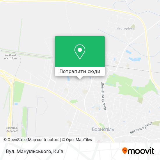 Карта Вул. Мануїльського