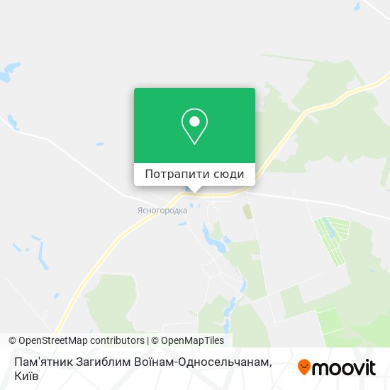 Карта Пам'ятник Загиблим Воїнам-Односельчанам