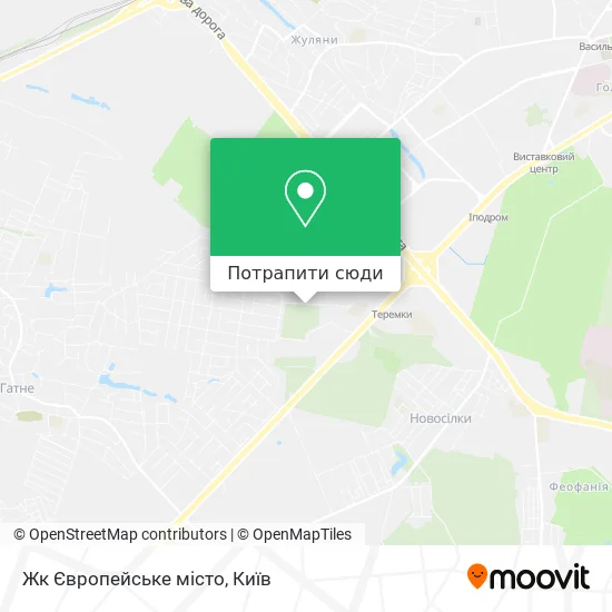Карта Жк Європейське місто