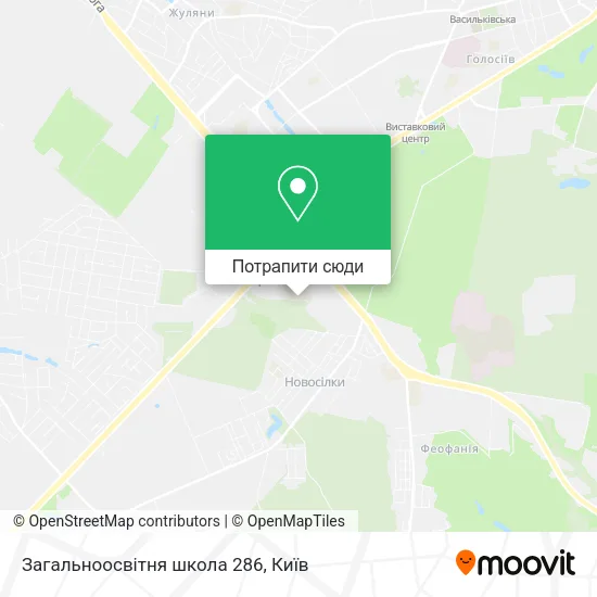 Карта Загальноосвітня школа 286