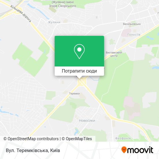 Карта Вул. Теремківська