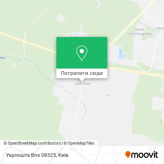 Карта Укрпошта Впз 08325