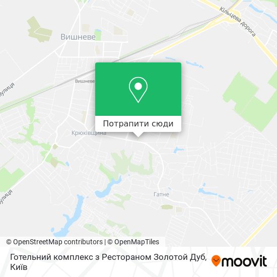 Карта Готельний комплекс з Рестораном Золотой Дуб